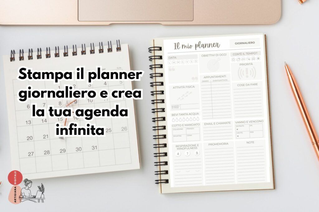 Stampa il panner giornaliero e crea la tua agenda infinita